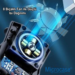 Microcase P10  Şarj Edilebilir Sessiz Isı Dağılım  Cep Telefonu Soğutucu Fan-AL4405