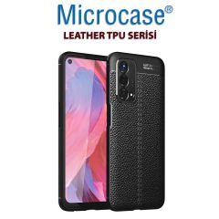 Microcase Oppo A74 Leather Tpu Silikon Kılıf - Siyah