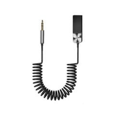 Microcase Araç Bilgisiyar Televizyon USB Bluetooth 5.0 Aux 3.5mm Ses Adaptörü - Siyah AL3533