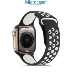 Microcase Apple Watch 8 45 mm için Delikli Silikon Kordon Kayış - KY41