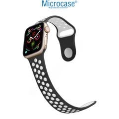 Microcase Apple Watch 8 45 mm için Delikli Silikon Kordon Kayış - KY41