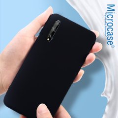 Huawei P Smart S Elektrocase Serisi Kamera Korumalı Silikon Kılıf - Siyah + Tempered Glass Koruma