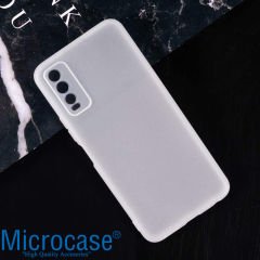 Microcase Vivo Y20 - Y20S Matte Serisi Silikon TPU Kılıf - Buzlu Şeffaf