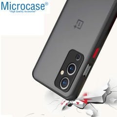 Microcase OnePlus 9 Global Versiyon London Serisi Sert Kılıf - Buzlu Siyah AL3415