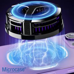 Microcase  S9 USB'den Manyetik  Dijital Göstergeli RGB Işıklı Hızlı  Soğutma  Cep Telefonu Soğutucu Fan  - AL4408