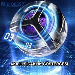Microcase  S9 USB'den Manyetik  Dijital Göstergeli RGB Işıklı Hızlı  Soğutma  Cep Telefonu Soğutucu Fan  - AL4408