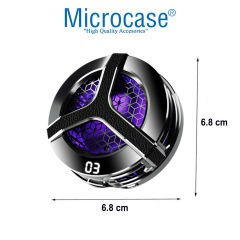 Microcase  S9 USB'den Manyetik  Dijital Göstergeli RGB Işıklı Hızlı  Soğutma  Cep Telefonu Soğutucu Fan  - AL4408