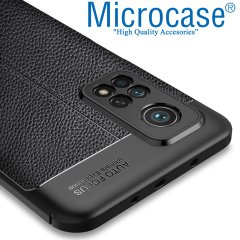 Xiaomi Mi 10T Leather Tpu Silikon Kılıf - Siyah