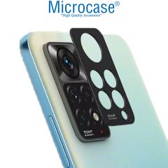 Microcase Xiaomi Redmi Note 11 2022 (Global) Kamera Camı Lens Koruyucu Kapalı Tasarım - Siyah