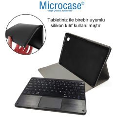 Microcase Samsung Galaxy Tab S10 Ultra Tablet için Bluetooth Touchpad Klavye + Standlı Kılıf - BKK18