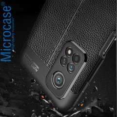 Xiaomi Mi 10T Pro Leather Tpu Silikon Kılıf - Siyah