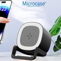 Microcase 4in1 Kablosuz Şarj Bluetooth Hoparlör Telefon Standı  Led lamba 15W -AL4385