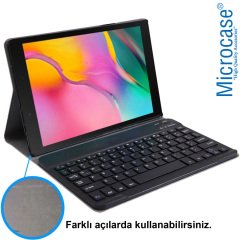 Microcase Samsung Galaxy Tab A 8.0 2019 T290 T295 T297 Bluetooth Klavyeli Standlı Kılıf - BKK4