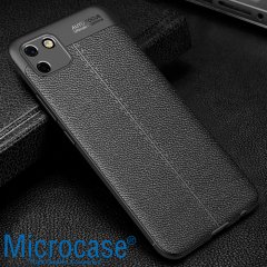 Oppo Realme C11 Leather Tpu Silikon Kılıf - Siyah