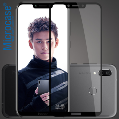Huawei Honor Play Tam Kaplayan Çerçeveli Tempered Ekran Koruma-Siyah