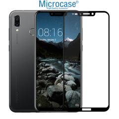Huawei Honor Play Tam Kaplayan Çerçeveli Tempered Ekran Koruma-Siyah