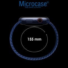 Microcase Universal 22 mm Akıllı Saatler için 155 mm Esnek Hasır Örgü Kordon Kayış - KY35