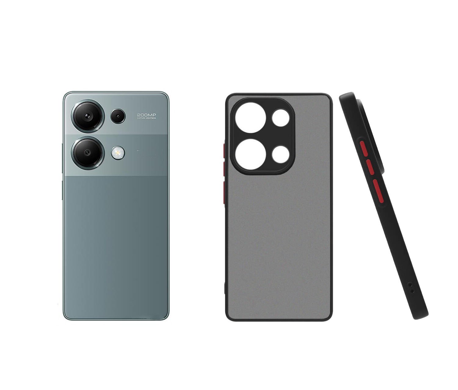 Microcase Poco M6 Pro 4G /Xiaomi  Redmi Note 13 Pro 4G London Serisi Darbeye Dayanıklı Kılıf - Siyah AL3415