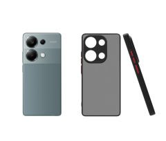 Microcase Poco M6 Pro 4G /Xiaomi  Redmi Note 13 Pro 4G London Serisi Darbeye Dayanıklı Kılıf - Siyah AL3415