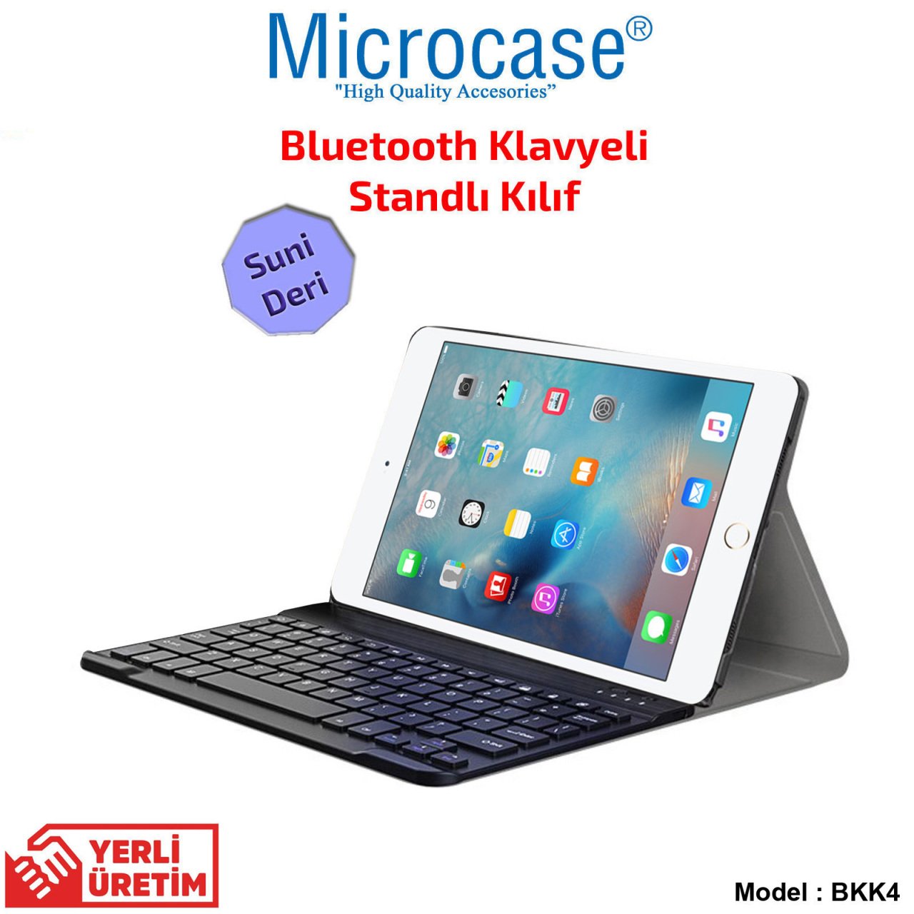 Microcase iPad Mini 4 7.9 inch Tablet Bluetooth Klavyeli Standlı Kılıf - BKK4