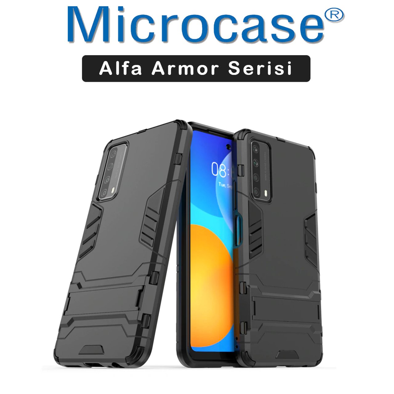 Huawei P Smart 2021 Alfa Armor Standlı Koruma Kılıf