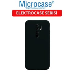 Microcase Xiaomi Redmi 9 Elektrocase Serisi Kamera Korumalı Silikon Kılıf - Siyah