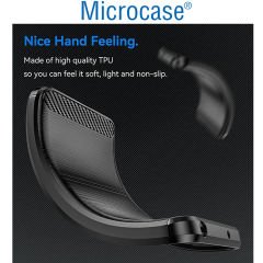 Microcase Huawei Mate 60 Pro Plus için Brushed Carbon Fiber Silikon Kılıf - Siyah AL3332
