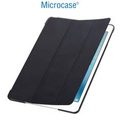 Microcase  Smart Cover Serisi Standlı Deri Kılıf-AL4131 Siyah