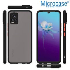 Microcase Vivo Y73 London Serisi Darbeye Dayanıklı Kılıf - Buzlu Siyah