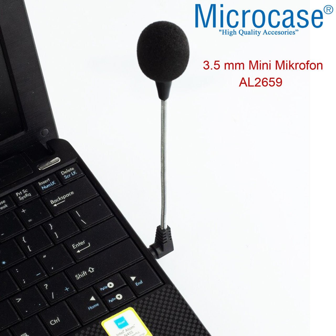 Microcase 3.5 mm 3 Boğum Mini Esnek Telefon Notebook Laptop Mikrofon - AL2659