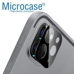 Microcase iPad Pro 11 2020 Kamera Camı Lens Koruyucu Glass Metal Çerçeveli - Gümüş