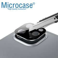 Microcase iPad Pro 11 2020 Kamera Camı Lens Koruyucu Glass Metal Çerçeveli - Gümüş