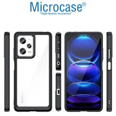 Microcase Xiaomi Redmi Note 12 Pro 5G Shield Serisi Darbeye Dayanıklı Köşe Korumalı Yarı Esnek Plastik TPU Kılıf - AL8100
