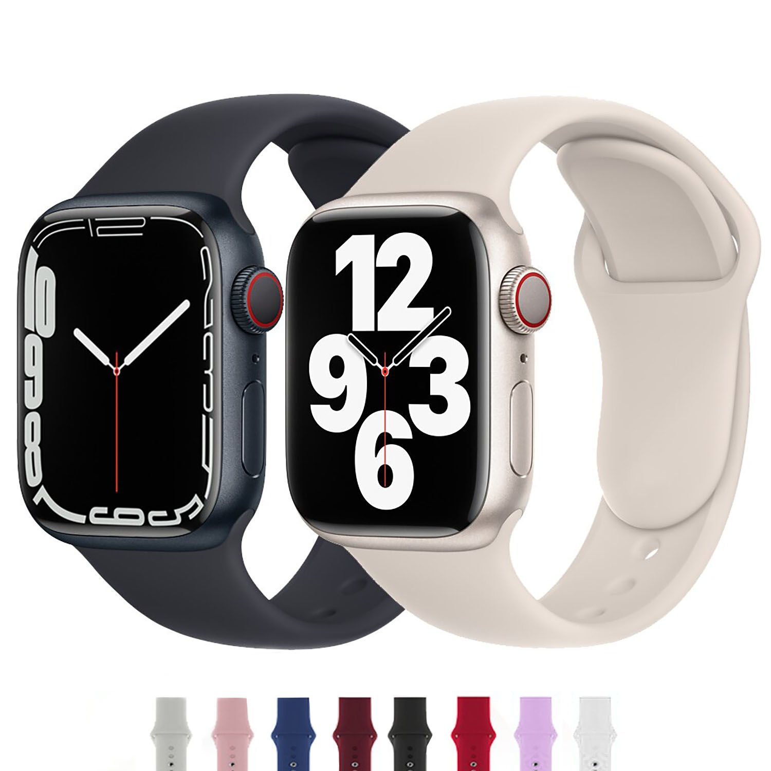 Microcase Apple Watch 8 45 mm Silikon Kordon Kayış - KY46-2