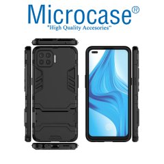 Oppo A73 Alfa Armor Standlı Perfect Koruma Kılıf Siyah