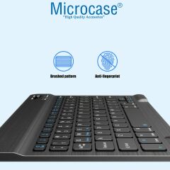 Microcase Samsung Galaxy Tab A7 Lite 2021 8.7Inch T220 T225 2in1 Set Standlı Silikon Kılıf + Bluetooth Klavye - AL8107