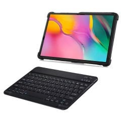 Microcase Samsung Galaxy Tab A7 Lite 2021 8.7Inch T220 T225 2in1 Set Standlı Silikon Kılıf + Bluetooth Klavye - AL8107