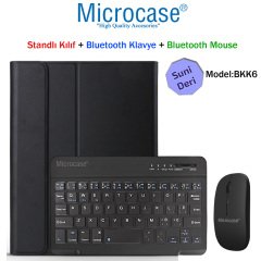 Microcase Samsung Galaxy Tab A 8.0 2019 T290 T295 Bluetooth Klavye ve Mouse + Standlı Kılıf - BKK6