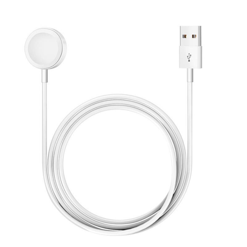 Microcase Apple Watch SE 2022 41mm - 45mm Manyetik USB Şarj Cihazı 1m - AL3073 Beyaz