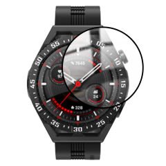 Microcase Huawei Watch GT3 SE Tam Kaplayan Kavisli Ekran Koruyucu 3D Pet Film - Siyah AL3385