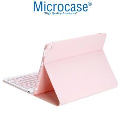 Microcase Huawei MatePad SE  10.4''  ile uyumlu Bluetooth Klavyeli Standlı Kılıf - BKK4 Pembe