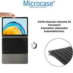 Microcase Huawei MatePad SE  10.4''  ile uyumlu Bluetooth Klavyeli Standlı Kılıf - BKK4 Pembe