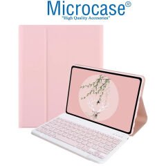 Microcase Huawei MatePad SE  10.4''  ile uyumlu Bluetooth Klavyeli Standlı Kılıf - BKK4 Pembe