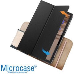 Microcase Lenovo Tab E10 TB-X104F Tab 4 10 2in1 Set Bookcase Deri Standlı Kılıf + Bluetooth Klavye - AL8110