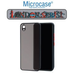 Microcase Vivo Y1S London Serisi Darbeye Dayanıklı Kılıf - Buzlu Siyah