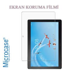 Microcase Lenovo Tab 4 10 Plus TB-X704F 10.1 Tablet Silikon Tpu Soft Kılıf - Şeffaf + Ekran Koruma Filmi