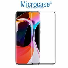 Microcase Xiaomi Mi 10 Pro 3D Curved Tam Kaplayan Tempered Glass Cam Koruma - Siyah
