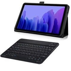 Microcase Lenovo Tab 2 A10-70 2in1 Set Bookcase Deri Standlı Kılıf + Bluetooth Klavye - AL8110