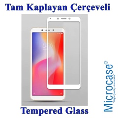 Xiaomi Redmi 6 Tam Kaplayan Çerçeveli Tempered Ekran Koruyucu-BEY