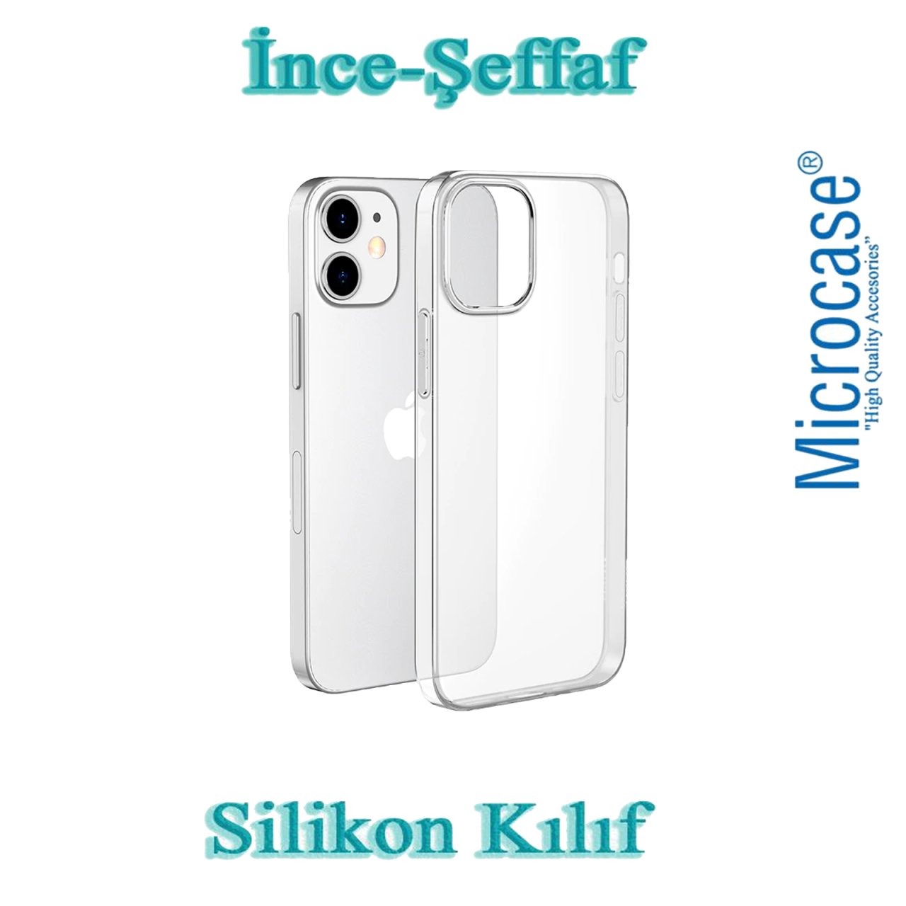 iPhone 12 İnce 0.2 mm Soft Silikon Kılıf